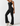 V-Back Flare Jumpsuit black